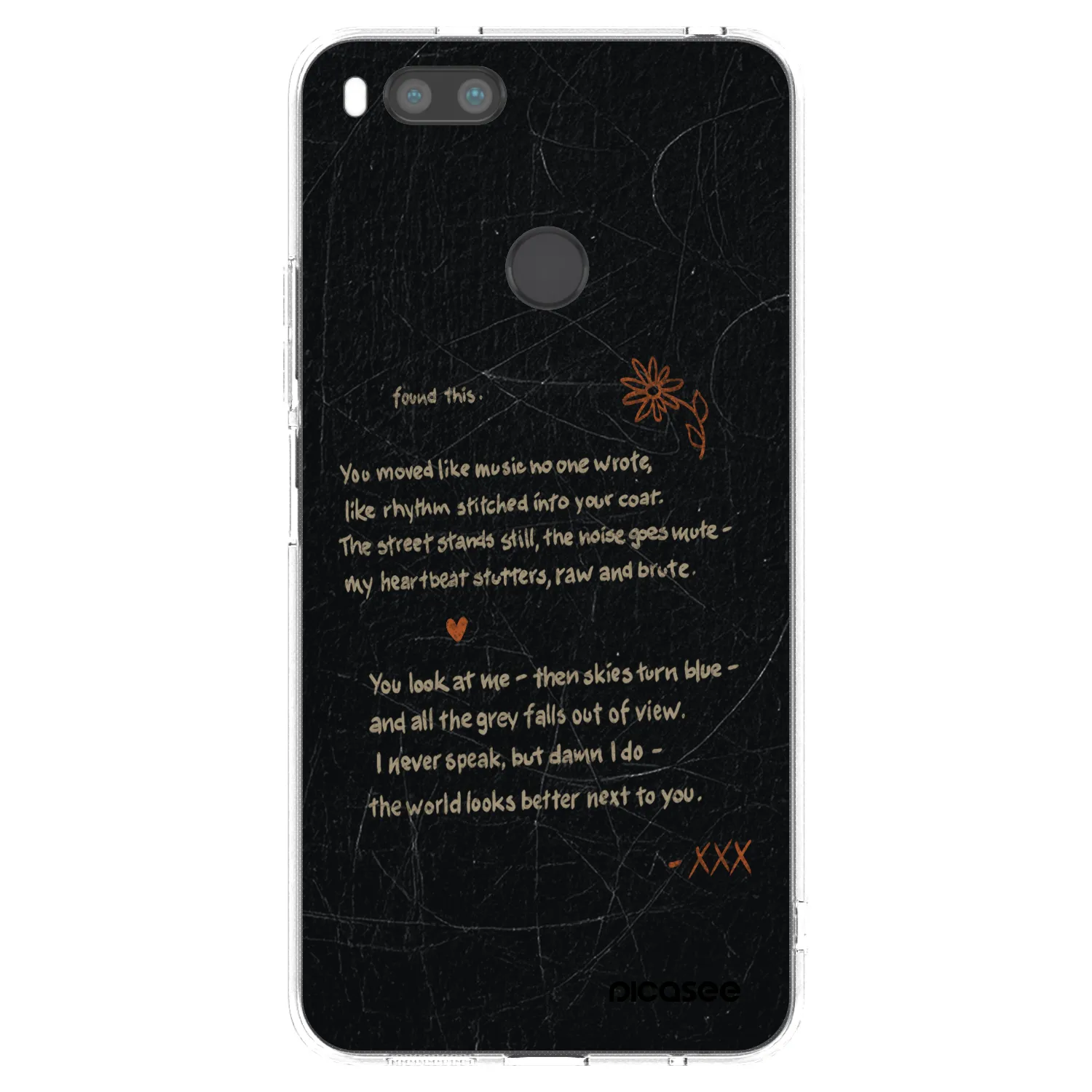 Picasee silikonový průhledný obal pro Xiaomi Redmi A1 - POET