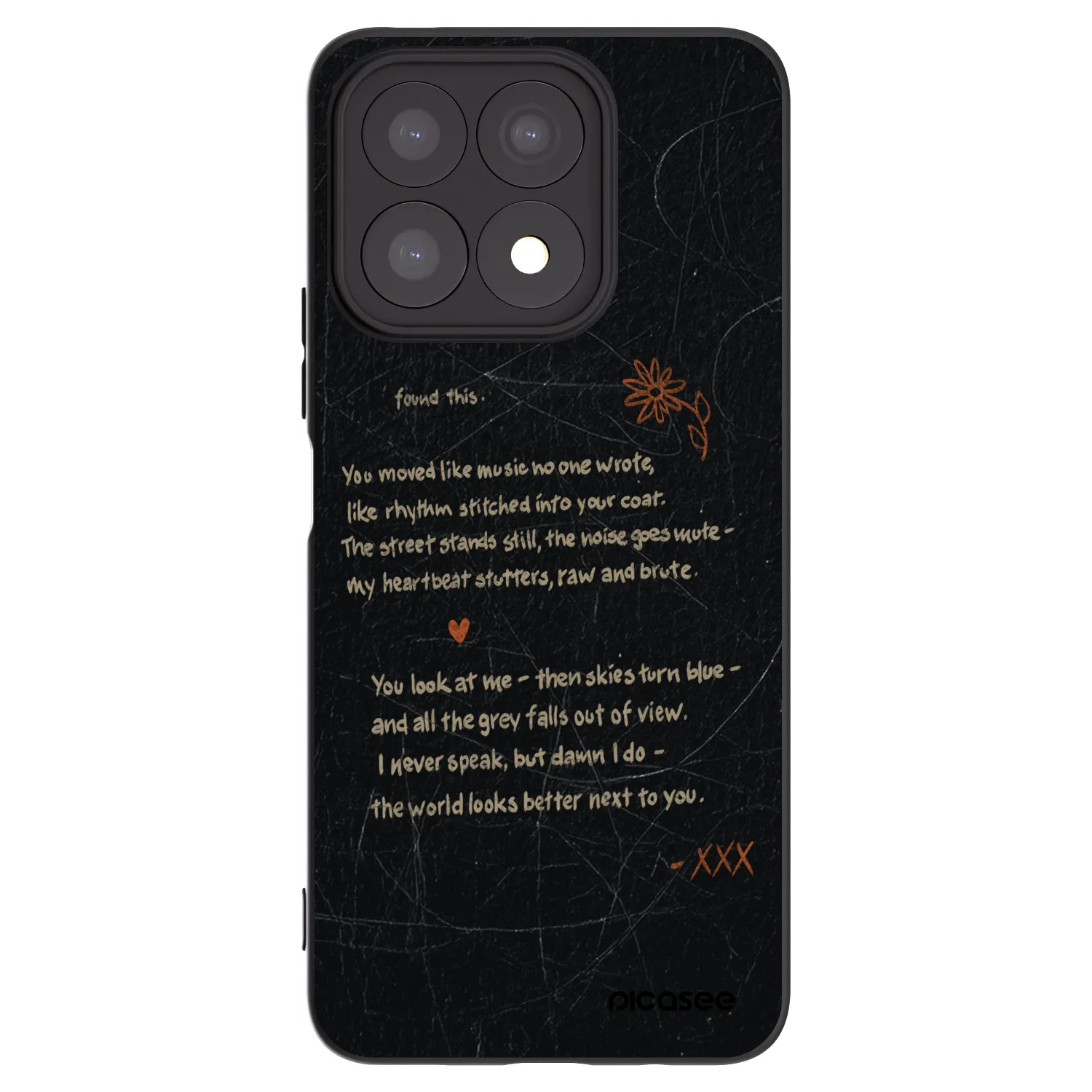 Picasee silikonový černý obal pro Honor X8a - POET