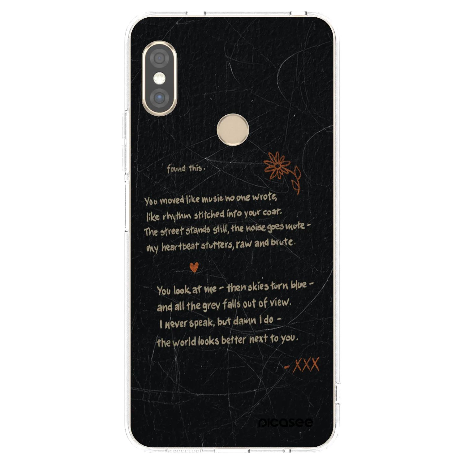 Picasee silikonový průhledný obal pro Xiaomi Redmi Note 5 Global - POET
