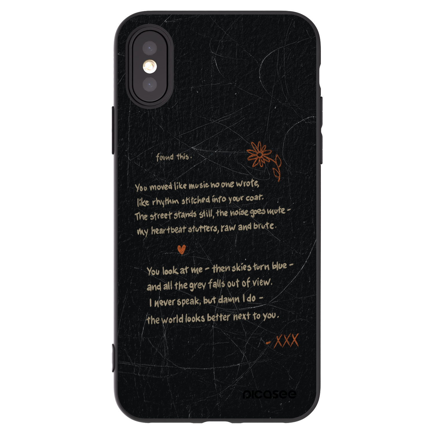 Picasee silikonový černý obal pro Apple iPhone X/XS - POET
