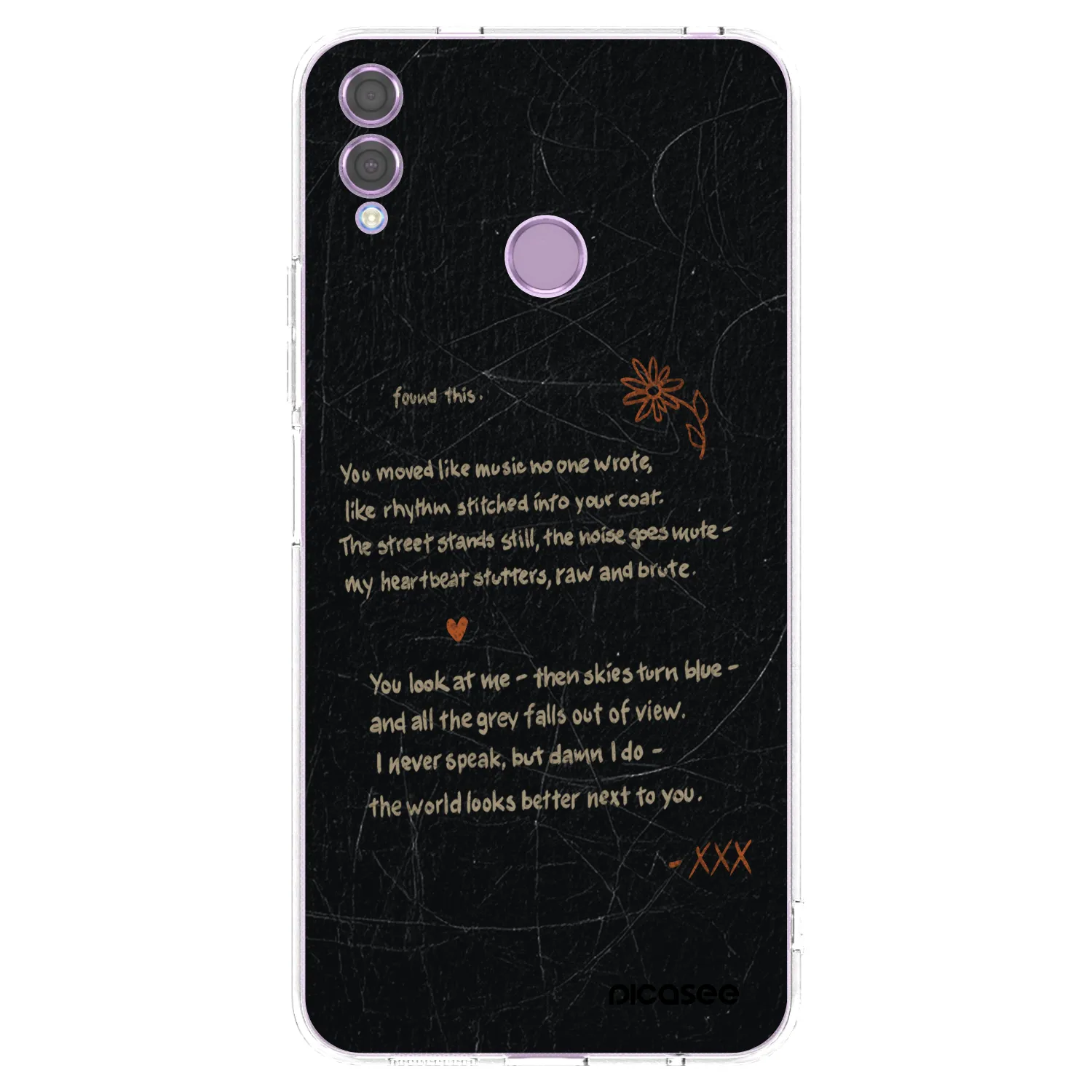 Picasee silikonový průhledný obal pro Honor 8X - POET
