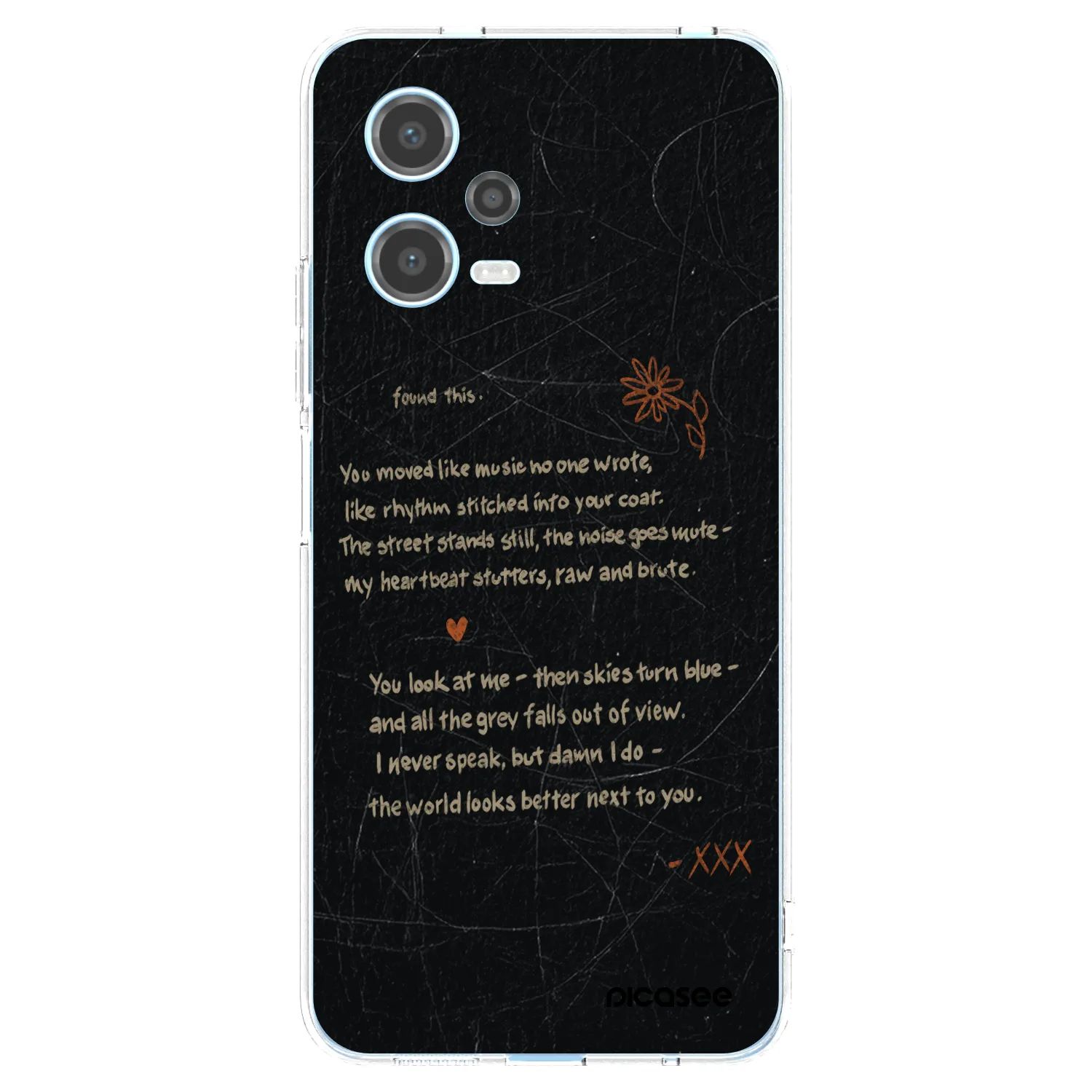 Picasee silikonový průhledný obal pro Xiaomi Redmi Note 12 5G - POET