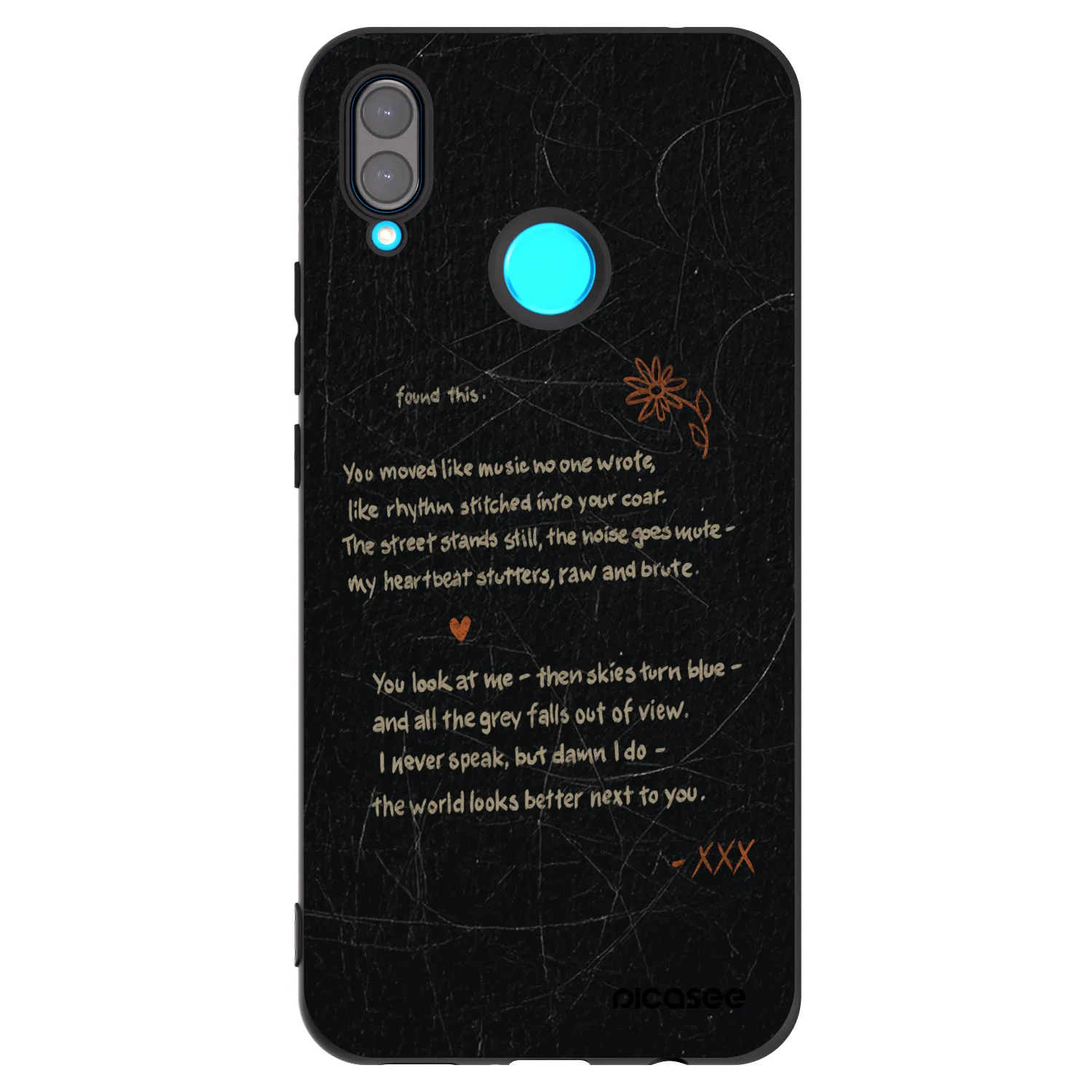 Picasee silikonový černý obal pro Huawei Nova 3 - POET