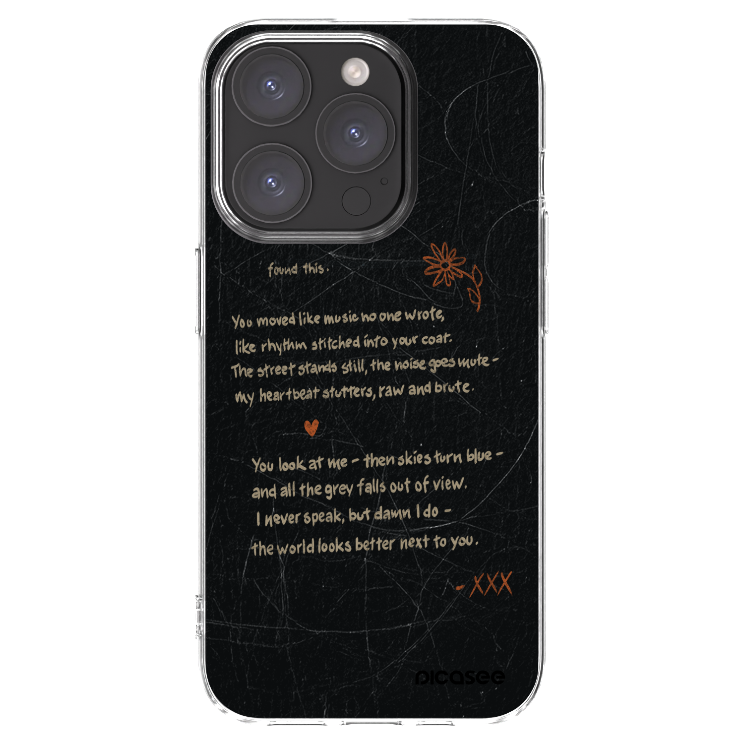 Picasee silikonový průhledný obal pro Apple iPhone 15 Pro - POET