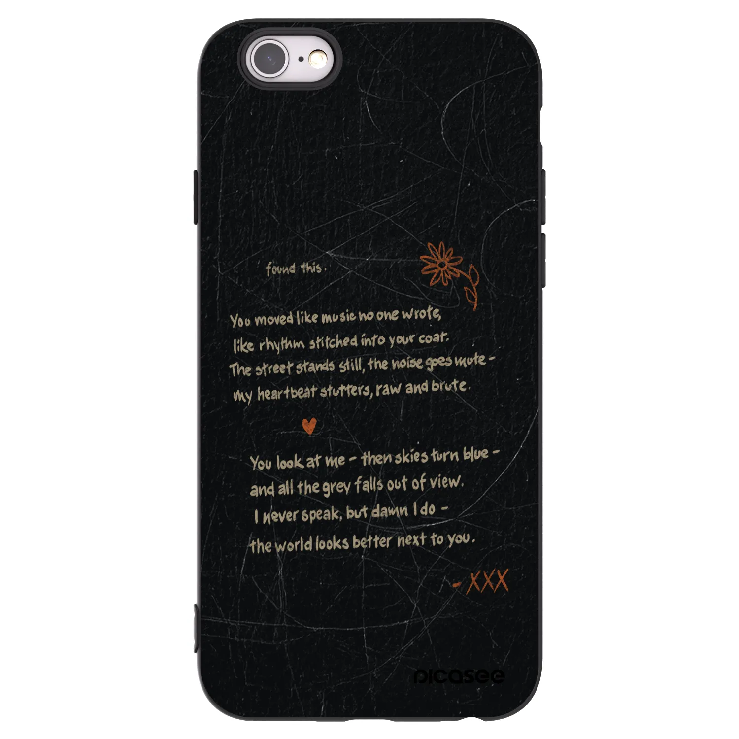 Picasee silikonový černý obal pro Apple iPhone 6/6S - POET