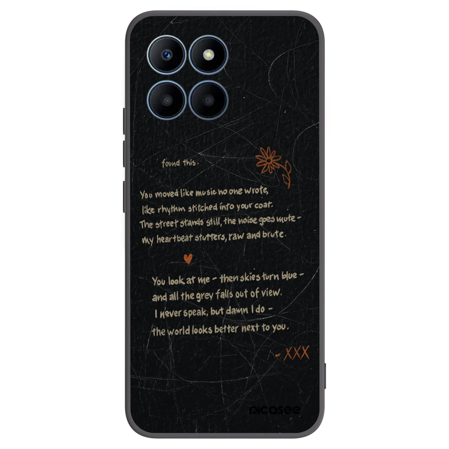 Picasee silikonový černý obal pro Honor 70 Lite - POET