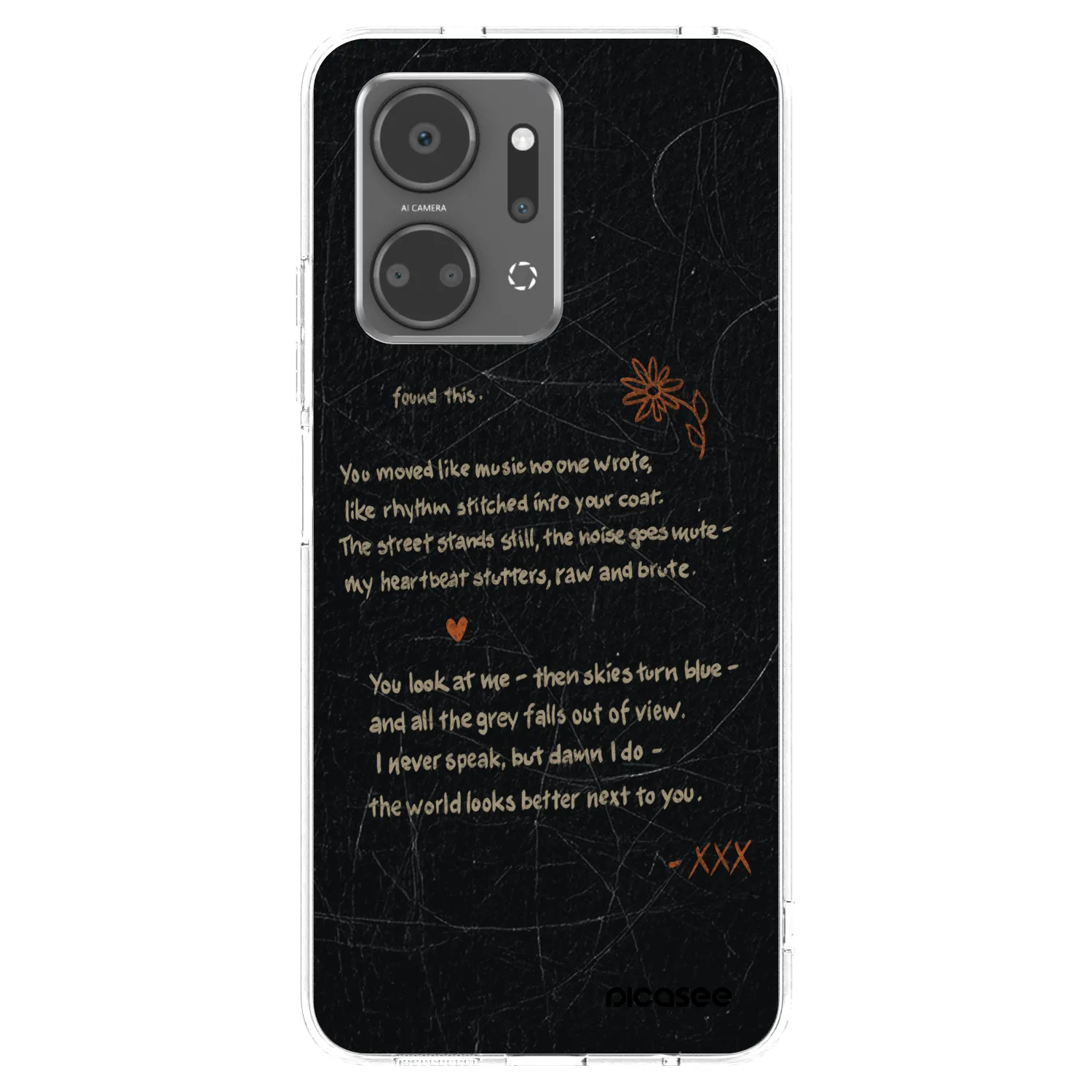 Picasee silikonový průhledný obal pro Honor X7a - POET