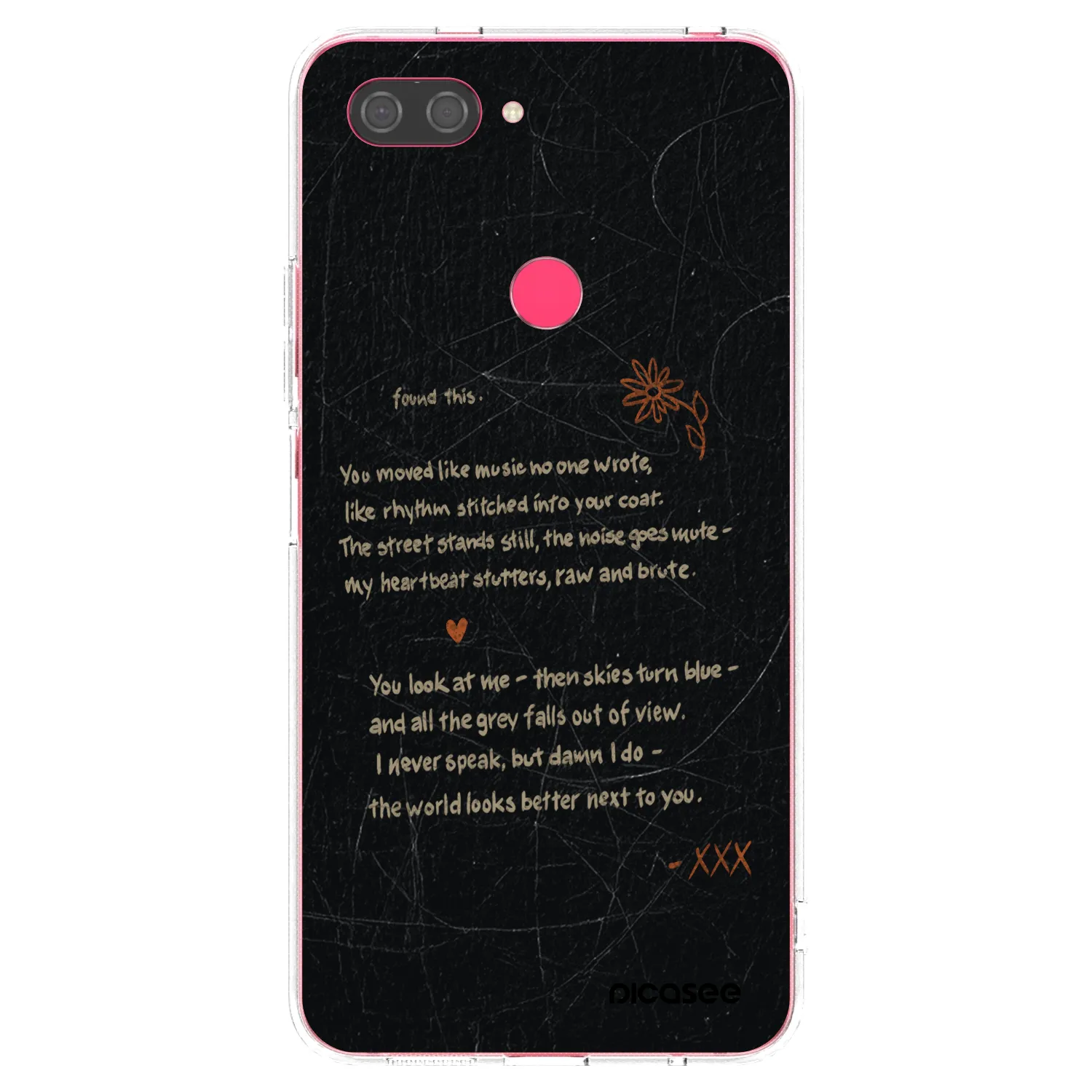 Picasee silikonový průhledný obal pro Xiaomi Mi 8 Lite - POET