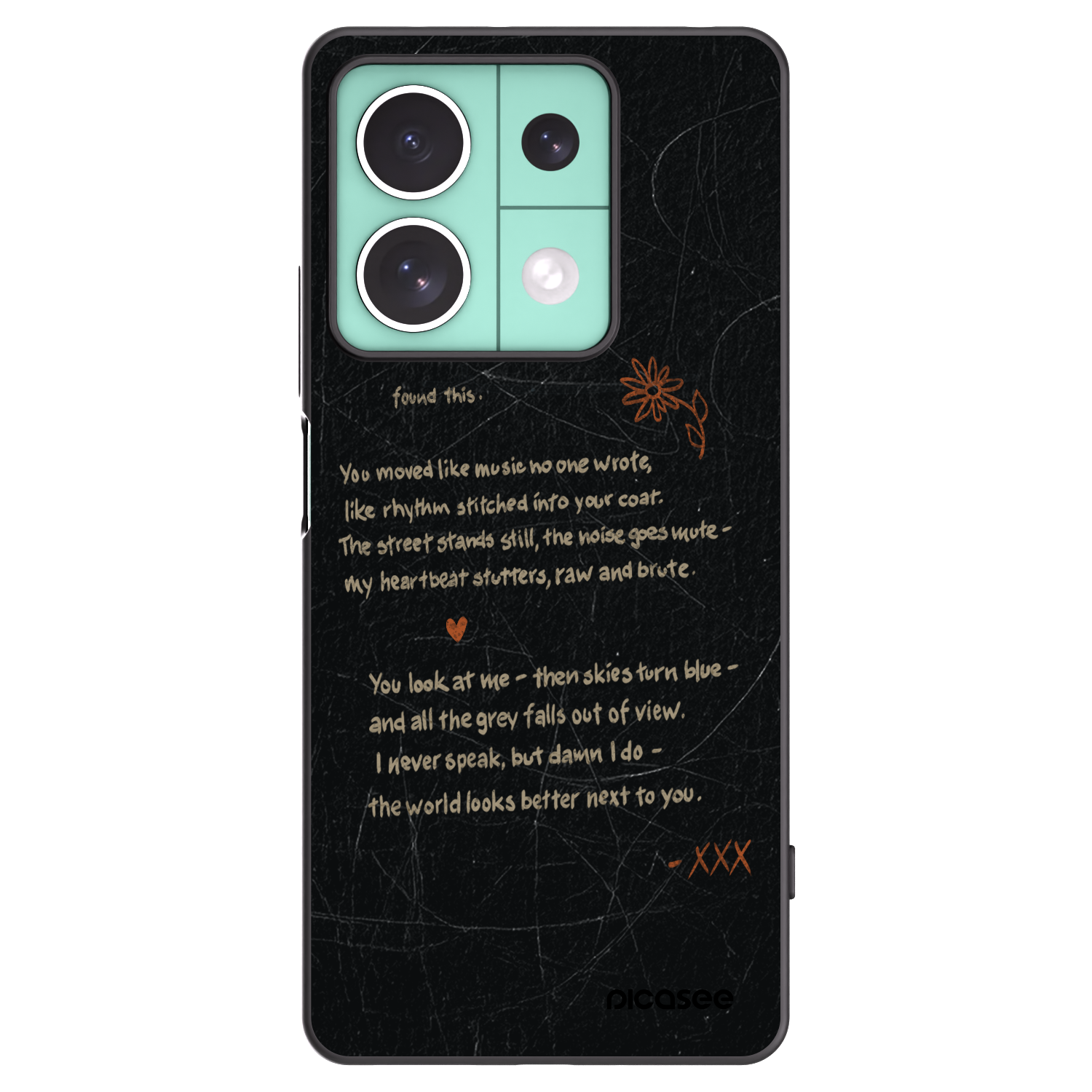Picasee silikonový černý obal pro Xiaomi Redmi Note 13 5G - POET