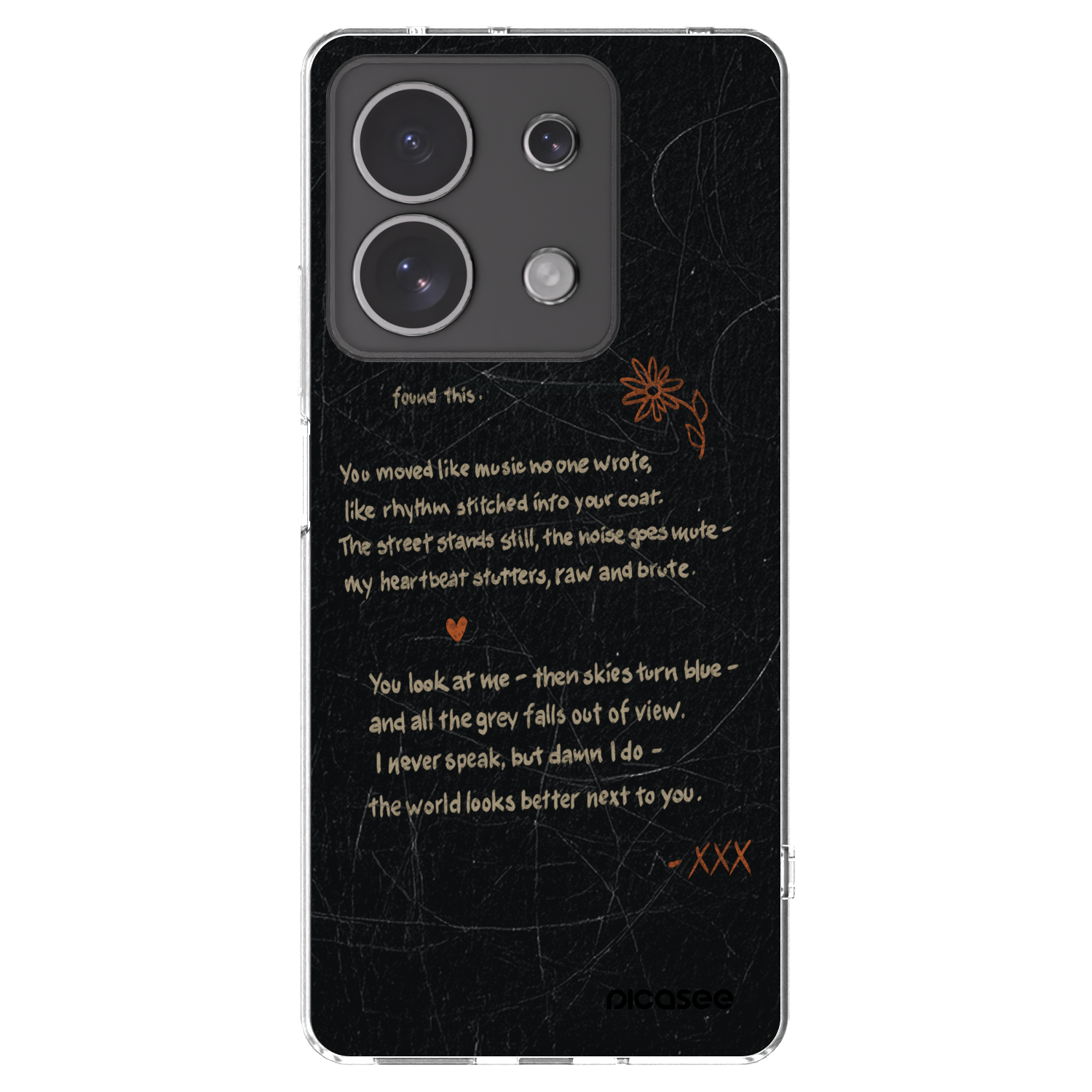 Picasee silikonový průhledný obal pro Xiaomi Redmi Note 13 4G - POET