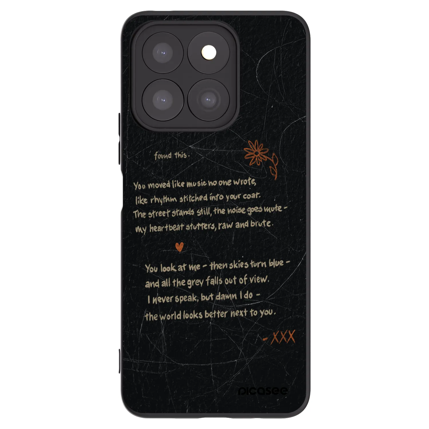 Picasee silikonový černý obal pro Honor X8b - POET