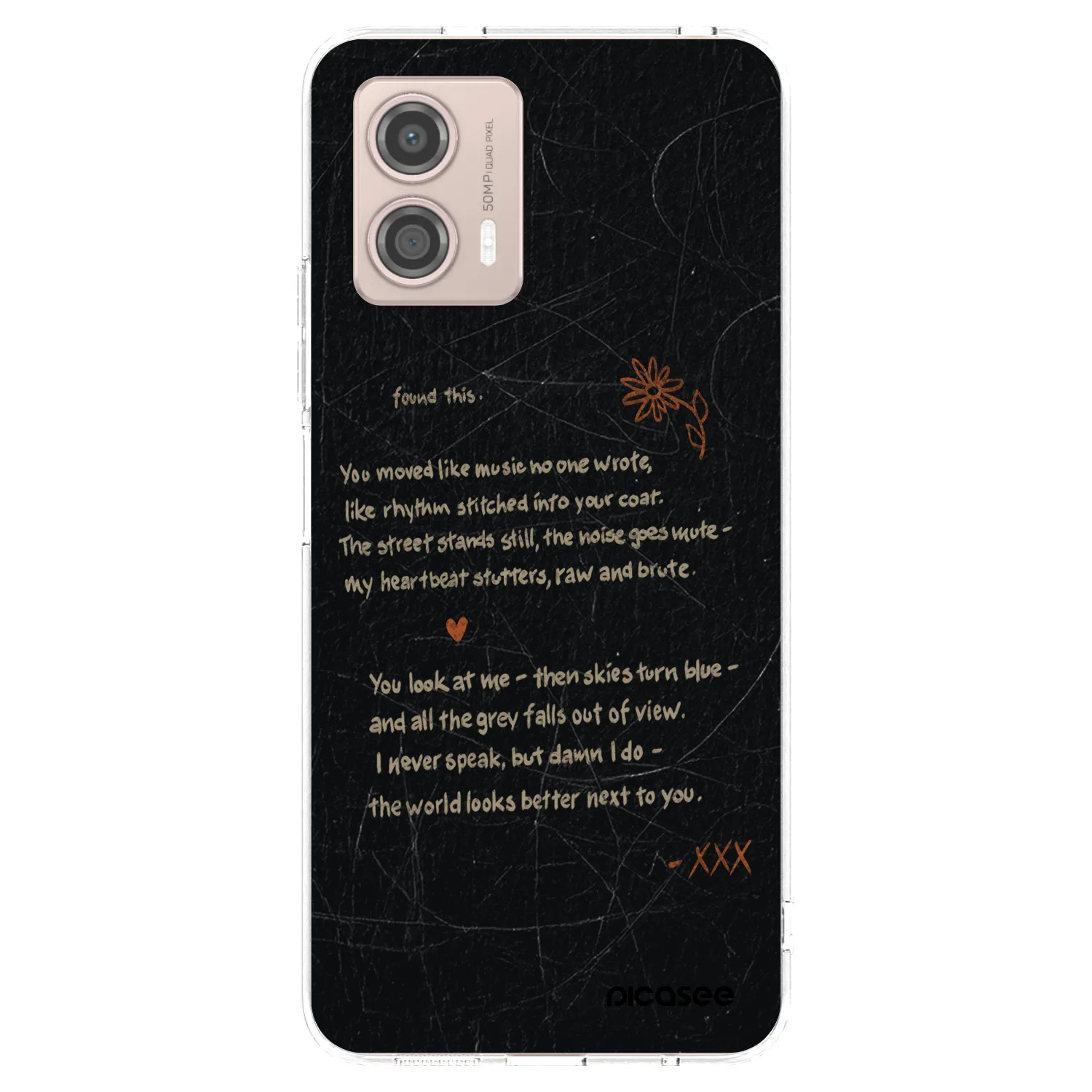Picasee silikonový průhledný obal pro Motorola Moto G53 5G - POET