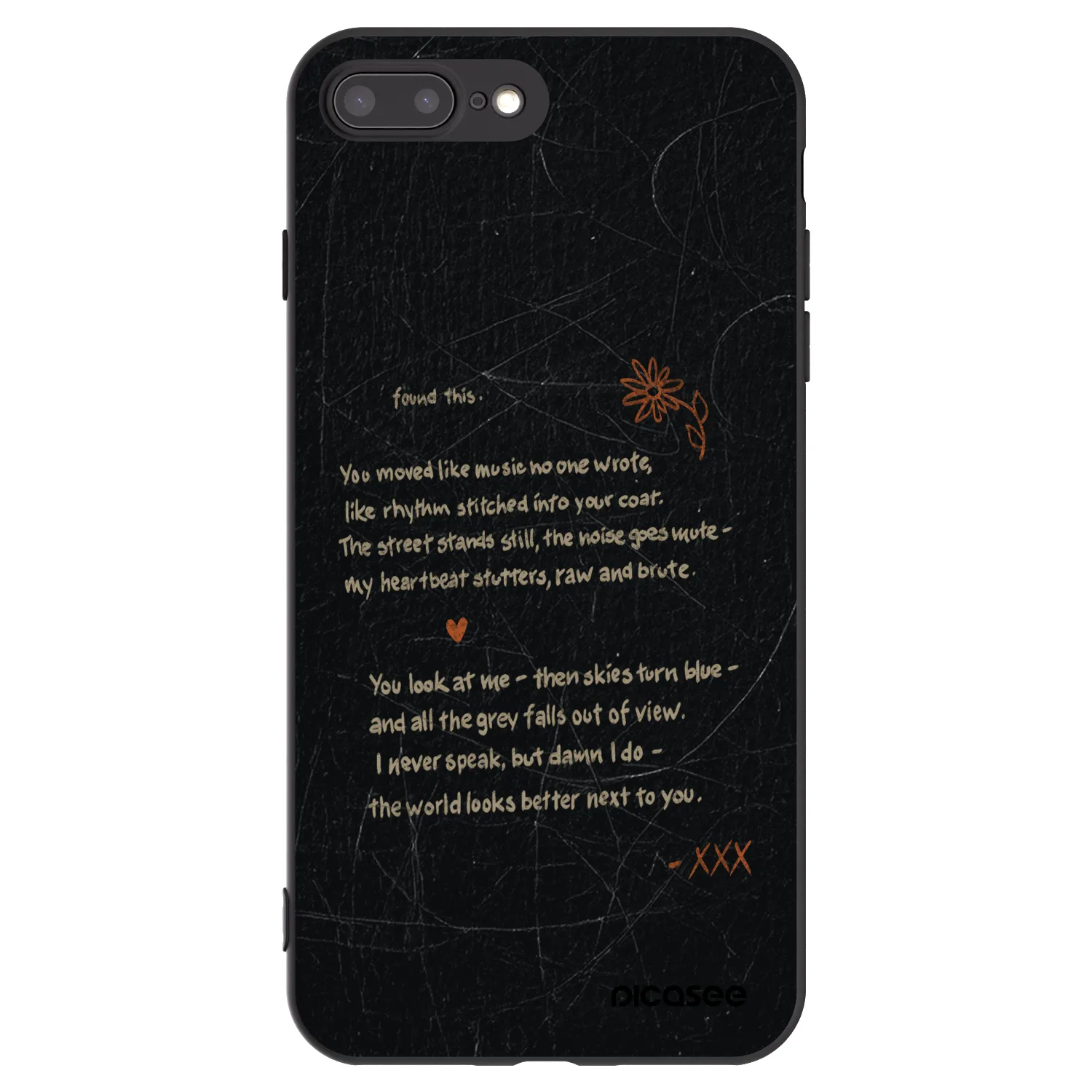 Picasee silikonový černý obal pro Apple iPhone 7 Plus - POET