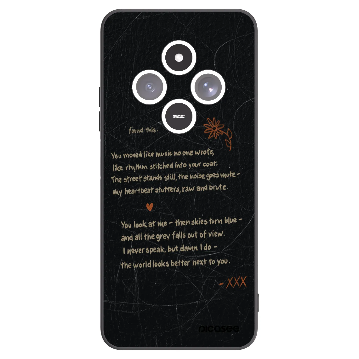 Picasee silikonový černý obal pro Xiaomi Redmi 14C - POET