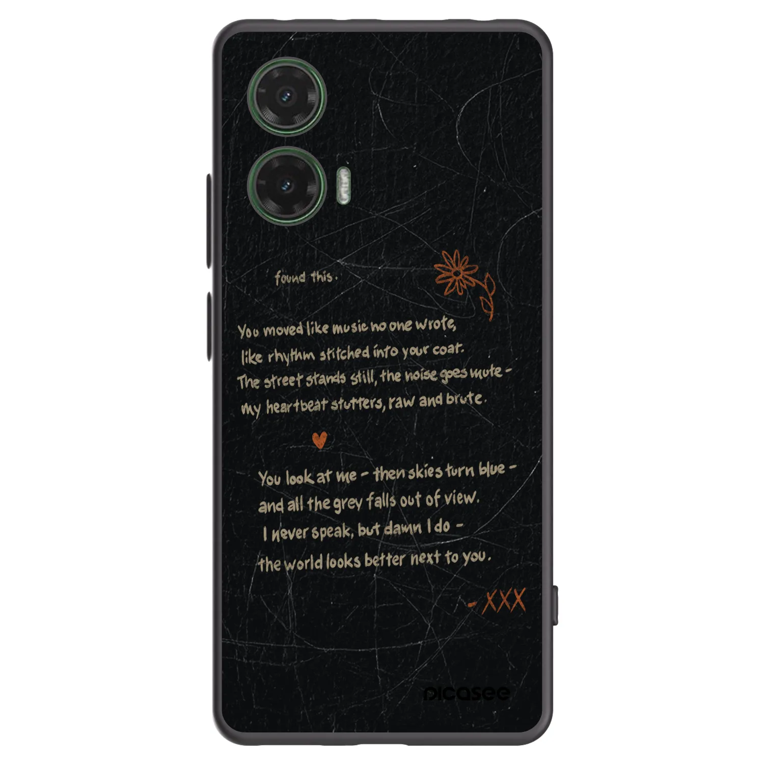 Picasee silikonový černý obal pro Motorola Moto G35 5G - POET