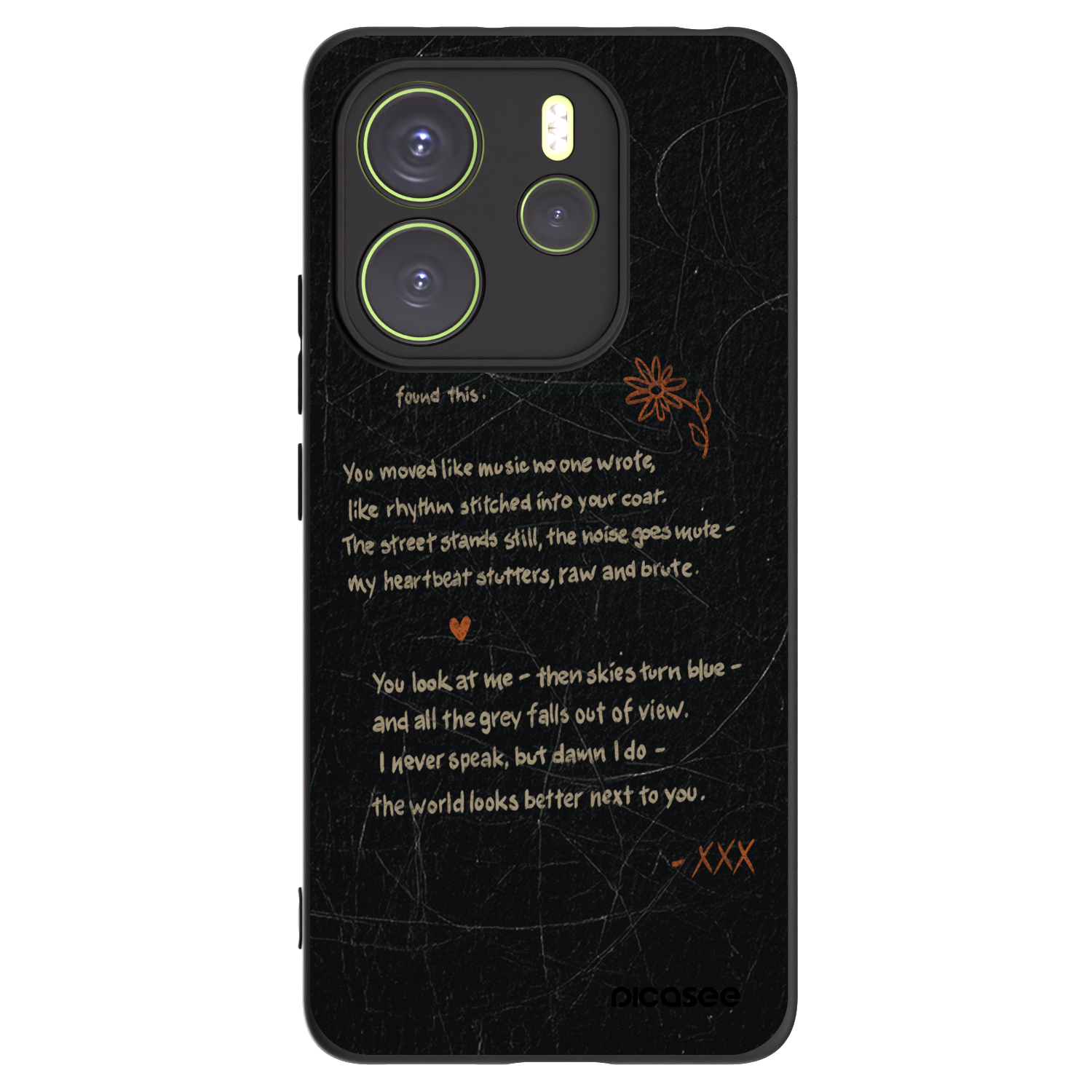 Picasee silikonový černý obal pro Xiaomi Redmi Note 14 4G - POET