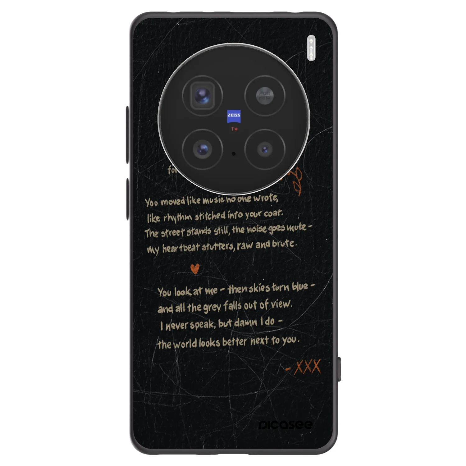 Picasee silikonový černý obal pro Vivo X200 Pro - POET