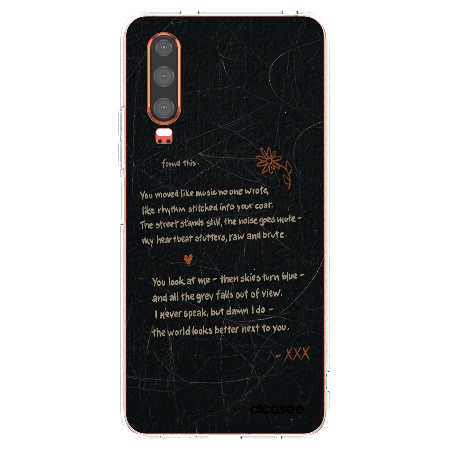Picasee silikonový průhledný obal pro Huawei P30 - POET