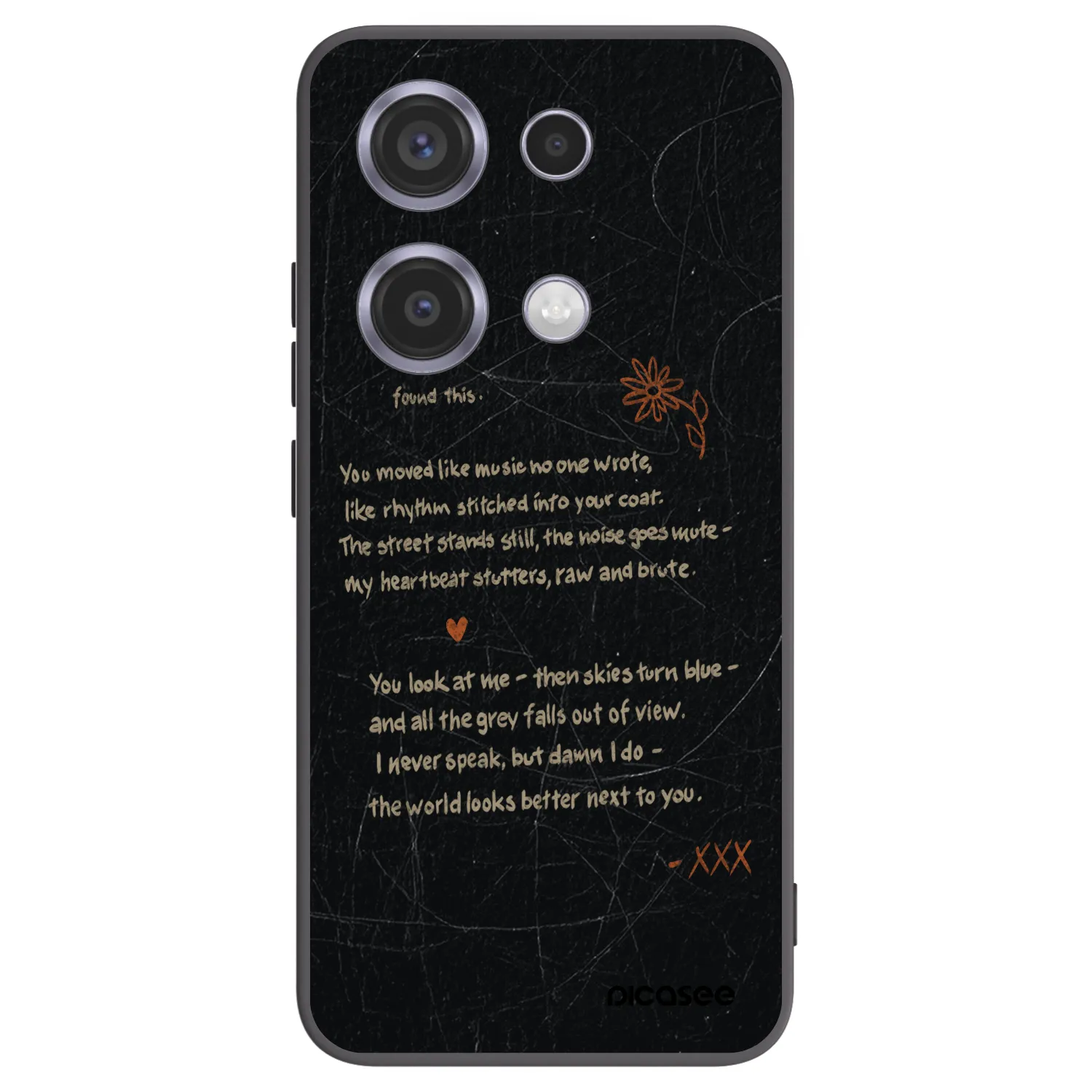 Picasee silikonový černý obal pro Xiaomi Redmi Note 14S - POET