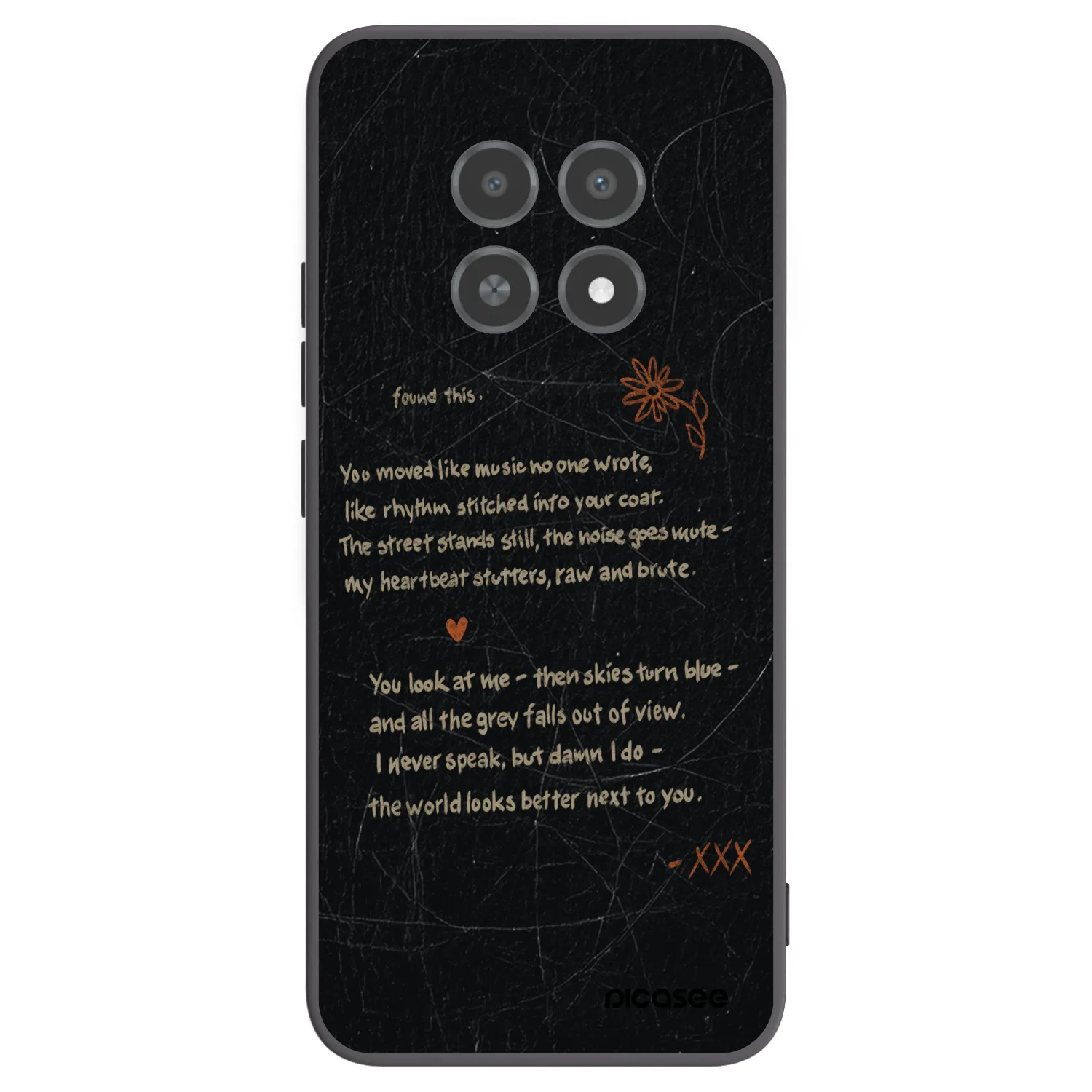 Picasee silikonový černý obal pro Realme 12X - POET