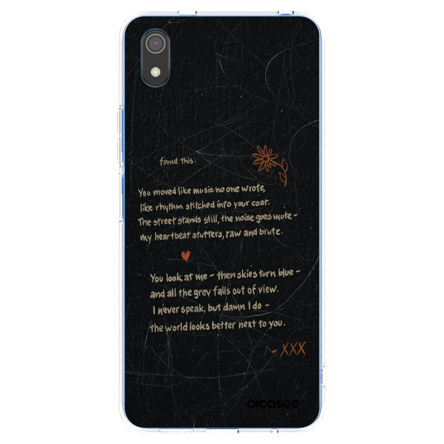 Picasee silikonový průhledný obal pro Xiaomi Redmi 7A - POET