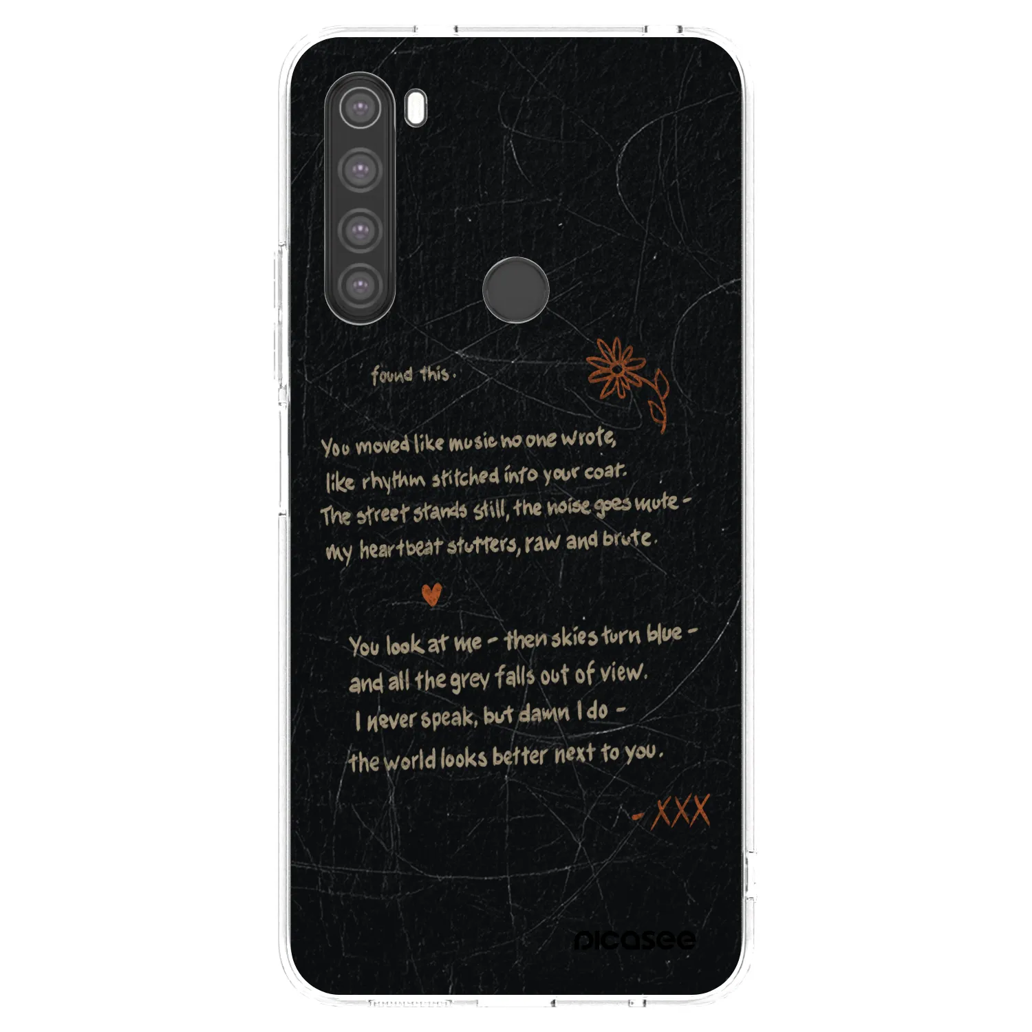 Picasee silikonový průhledný obal pro Xiaomi Redmi Note 8 - POET