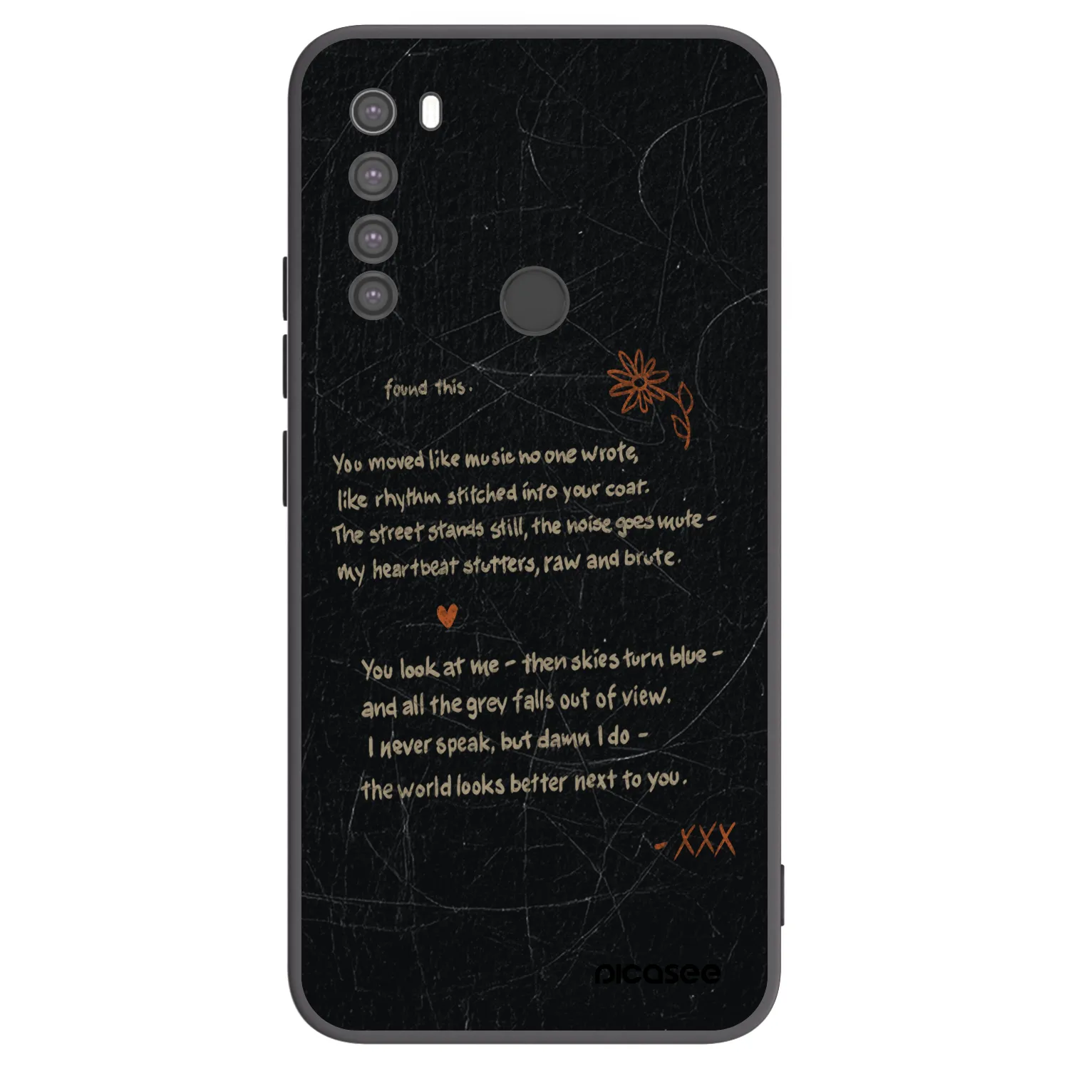 Picasee silikonový černý obal pro Xiaomi Redmi Note 8 - POET