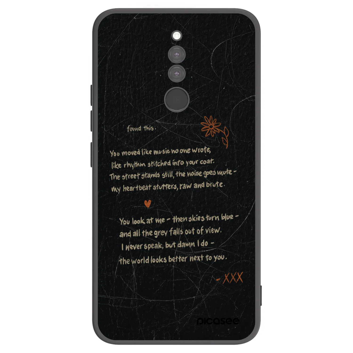 Picasee silikonový černý obal pro Xiaomi Redmi 8 - POET