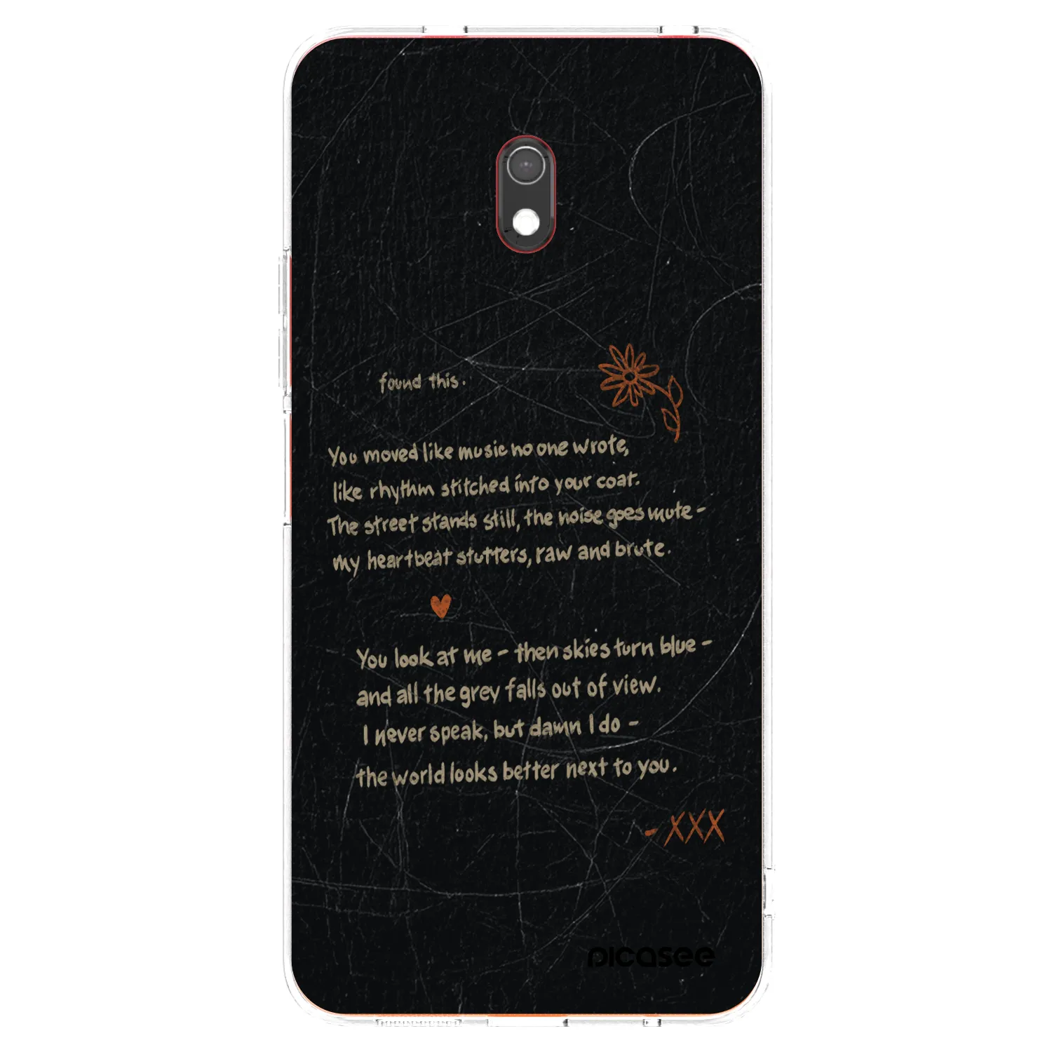 Picasee silikonový průhledný obal pro Xiaomi Redmi 8A - POET