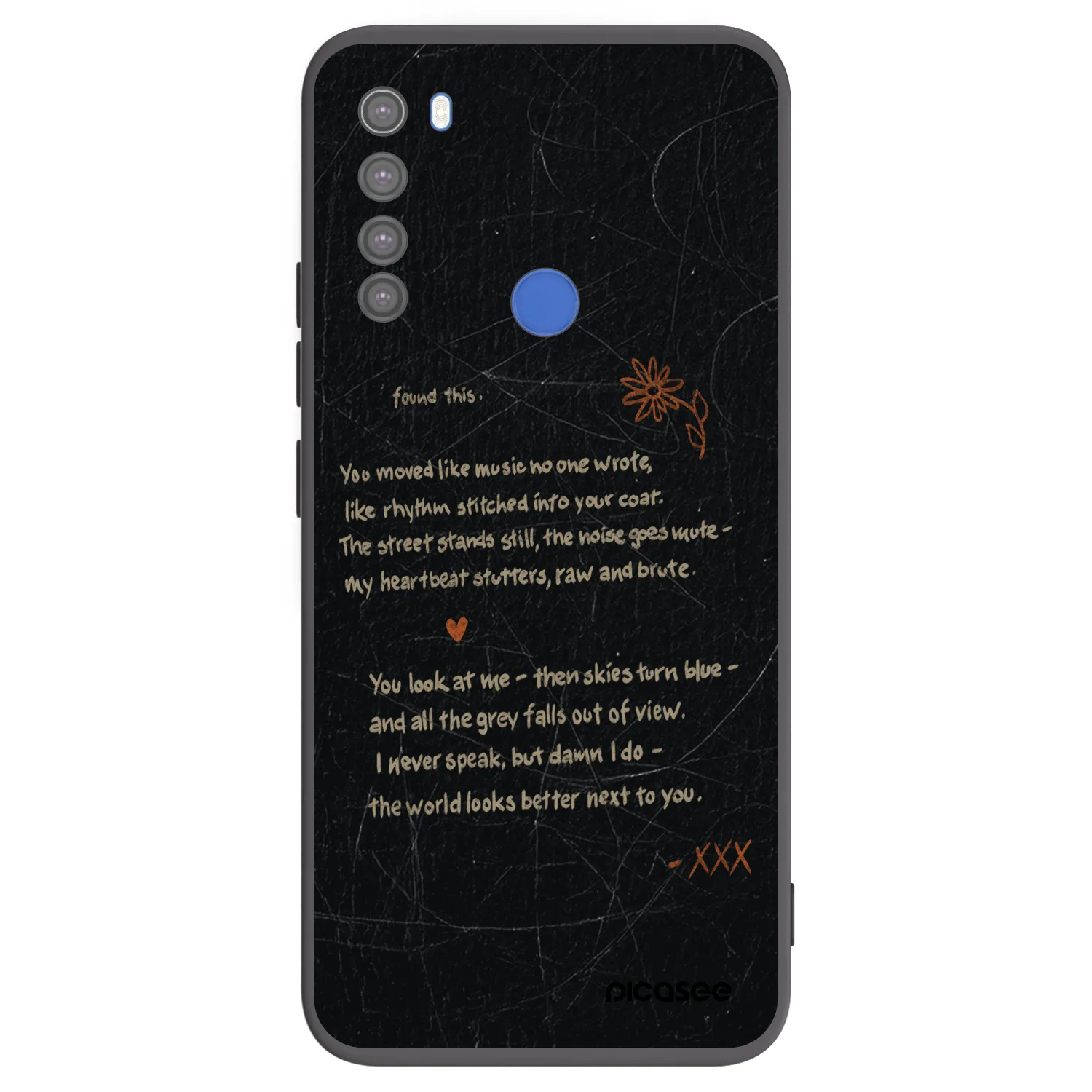 Picasee silikonový černý obal pro Xiaomi Redmi Note 8T - POET