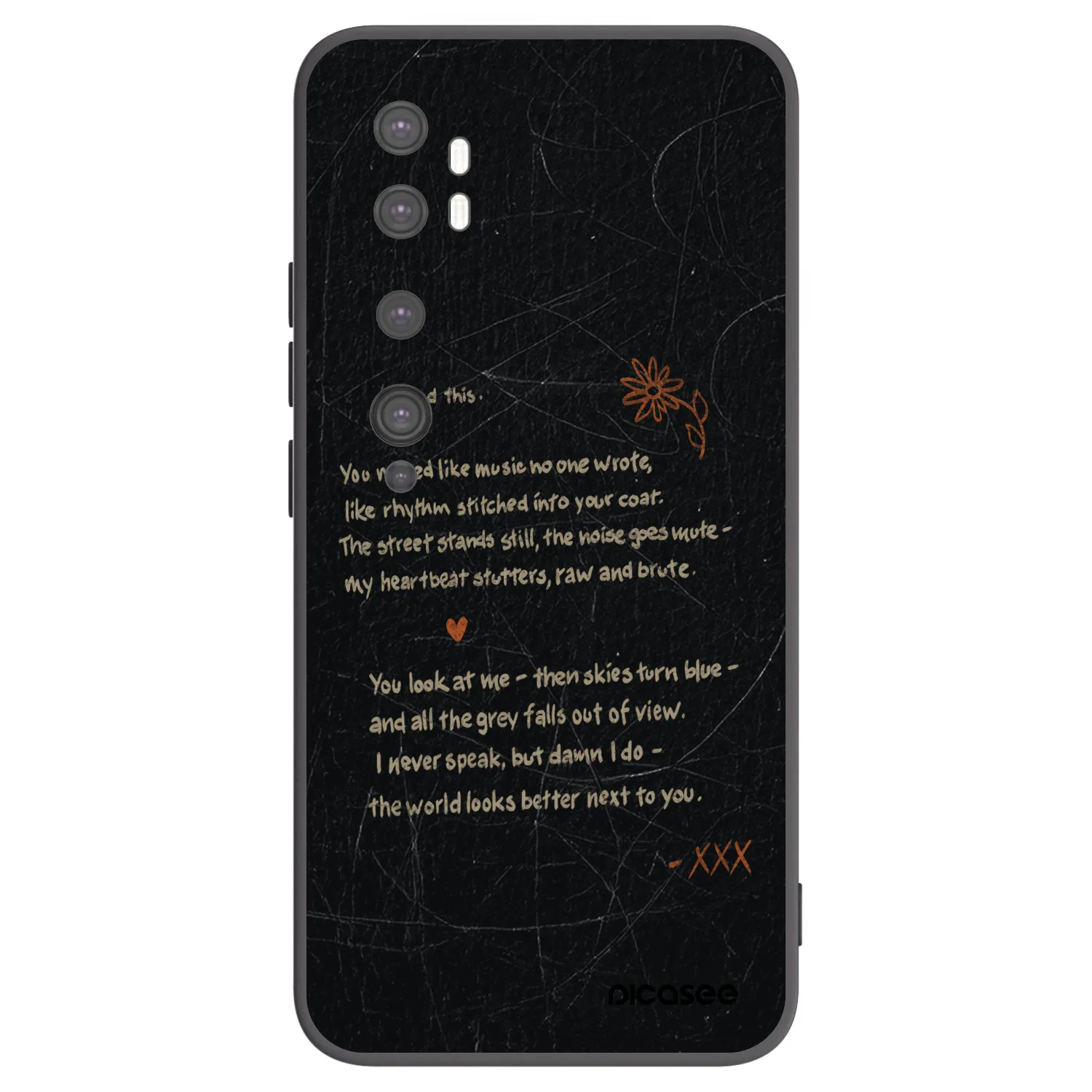 Picasee silikonový černý obal pro Xiaomi Mi Note 10 (Pro) - POET