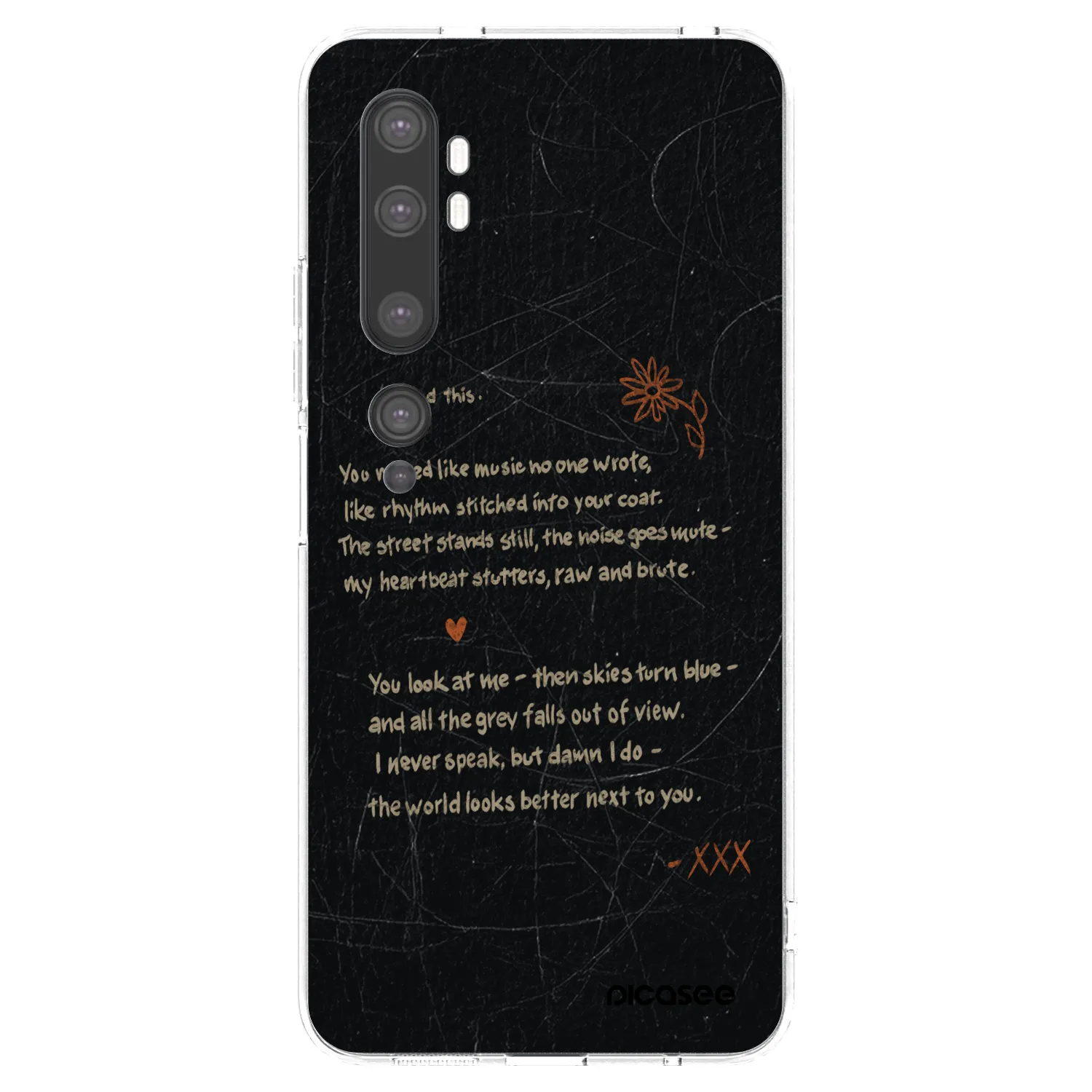 Picasee silikonový průhledný obal pro Xiaomi Mi Note 10 (Pro) - POET