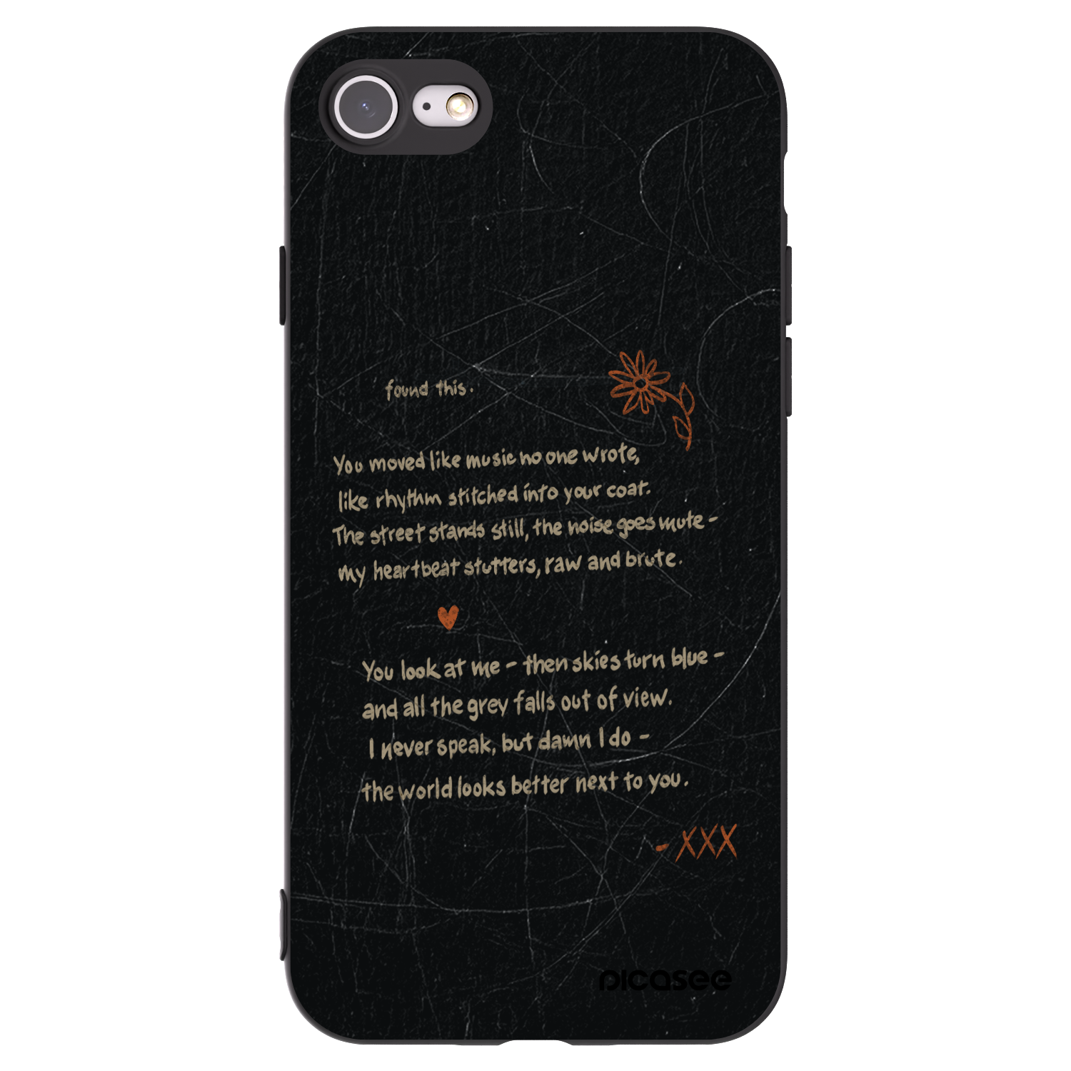 Picasee silikonový černý obal pro Apple iPhone SE 2020 - POET