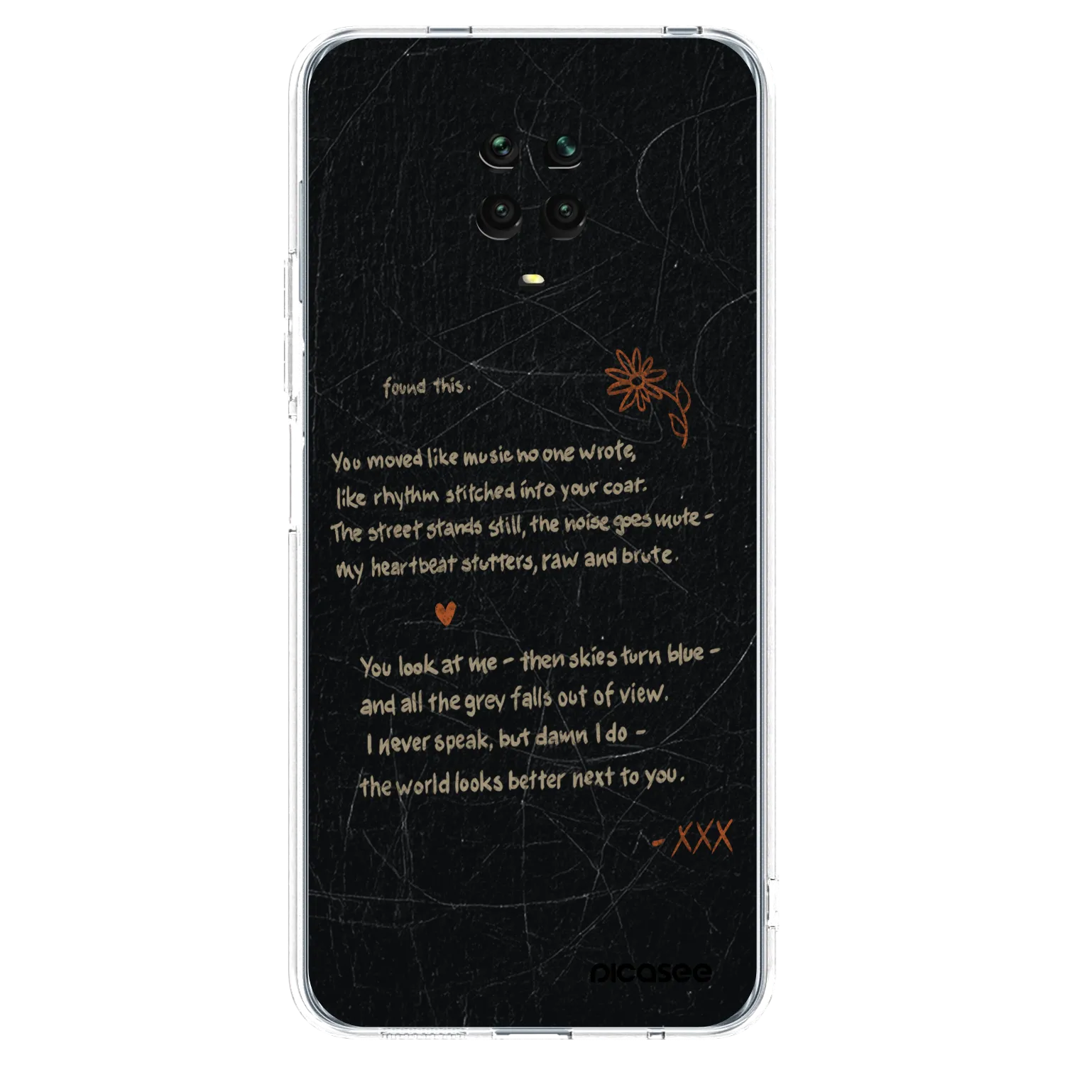Picasee silikonový průhledný obal pro Xiaomi Redmi Note 9 Pro - POET