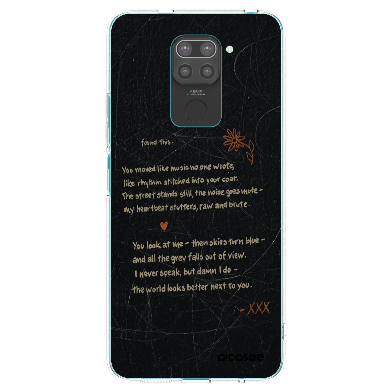 Picasee silikonový černý obal pro Xiaomi Redmi Note 9 - POET