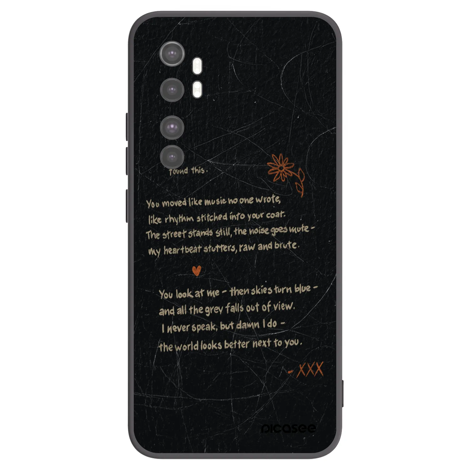 Picasee silikonový černý obal pro Xiaomi Mi Note 10 Lite - POET