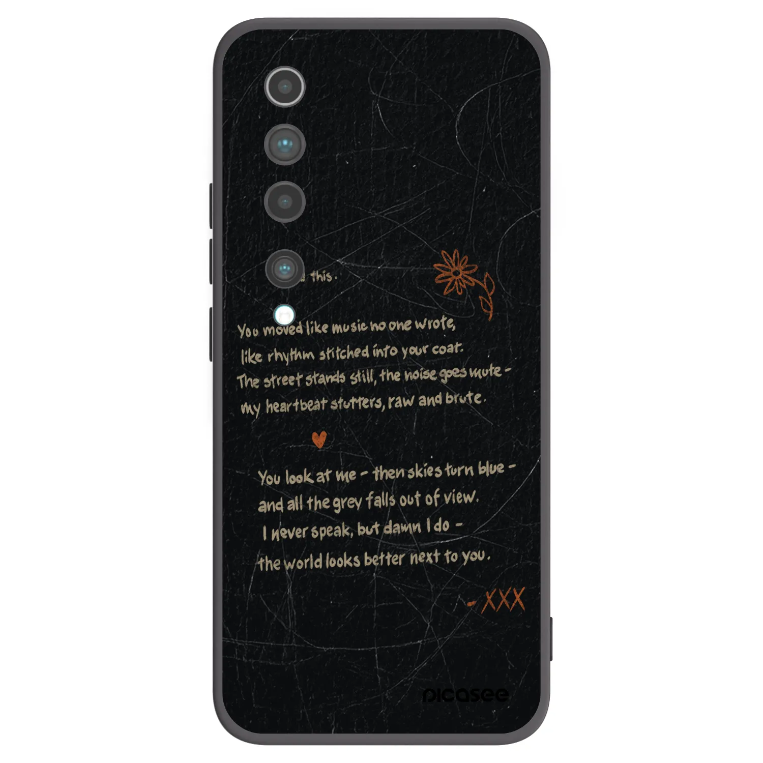 Picasee silikonový černý obal pro Xiaomi Mi 10 - POET
