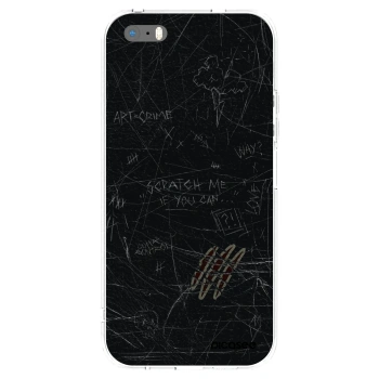 Picasee silikonový průhledný obal pro Apple iPhone 5/5S/SE - SCRATCH