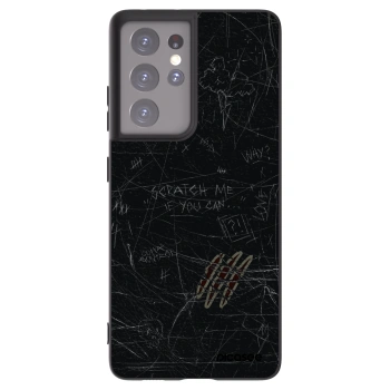Picasee silikonový černý obal pro Samsung Galaxy S21 Ultra 5G G998B - SCRATCH