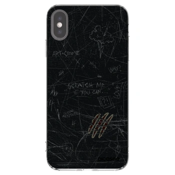 Picasee silikonový průhledný obal pro Apple iPhone XS Max - SCRATCH