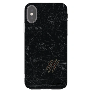 Picasee silikonový průhledný obal pro Apple iPhone X/XS - SCRATCH