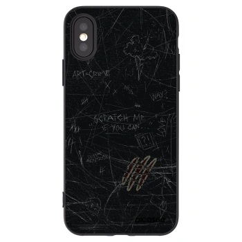 Picasee silikonový černý obal pro Apple iPhone X/XS - SCRATCH