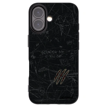 Picasee silikonový černý obal pro Apple iPhone 16 - SCRATCH