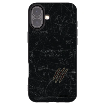 Picasee silikonový černý obal pro Apple iPhone 16 Plus - SCRATCH