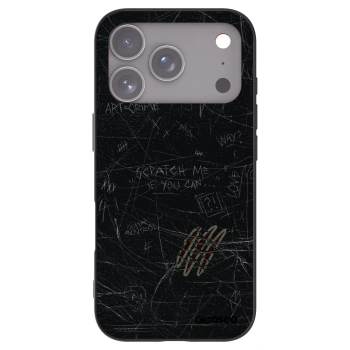 Picasee silikonový černý obal pro Apple iPhone 17 Pro - SCRATCH