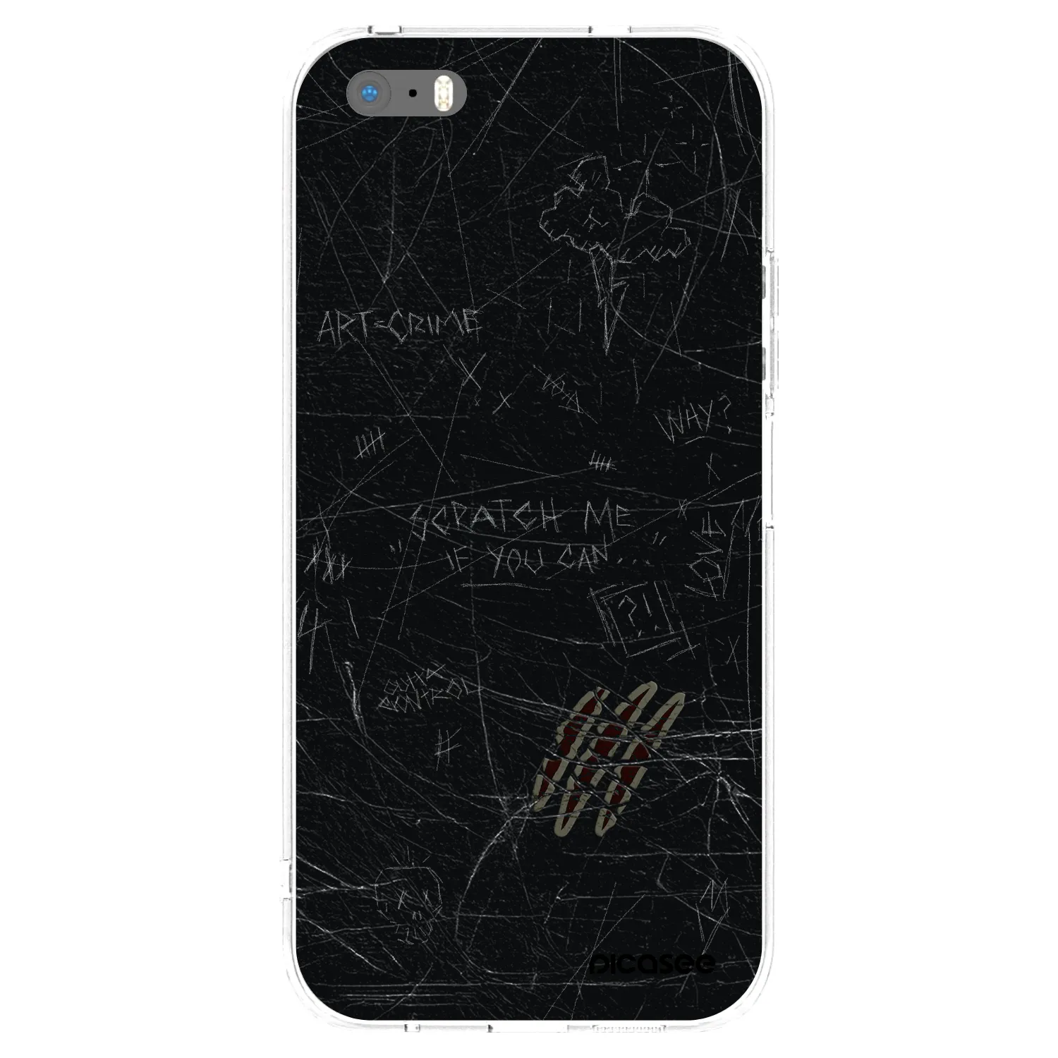 Picasee silikonový průhledný obal pro Apple iPhone 5/5S/SE - SCRATCH