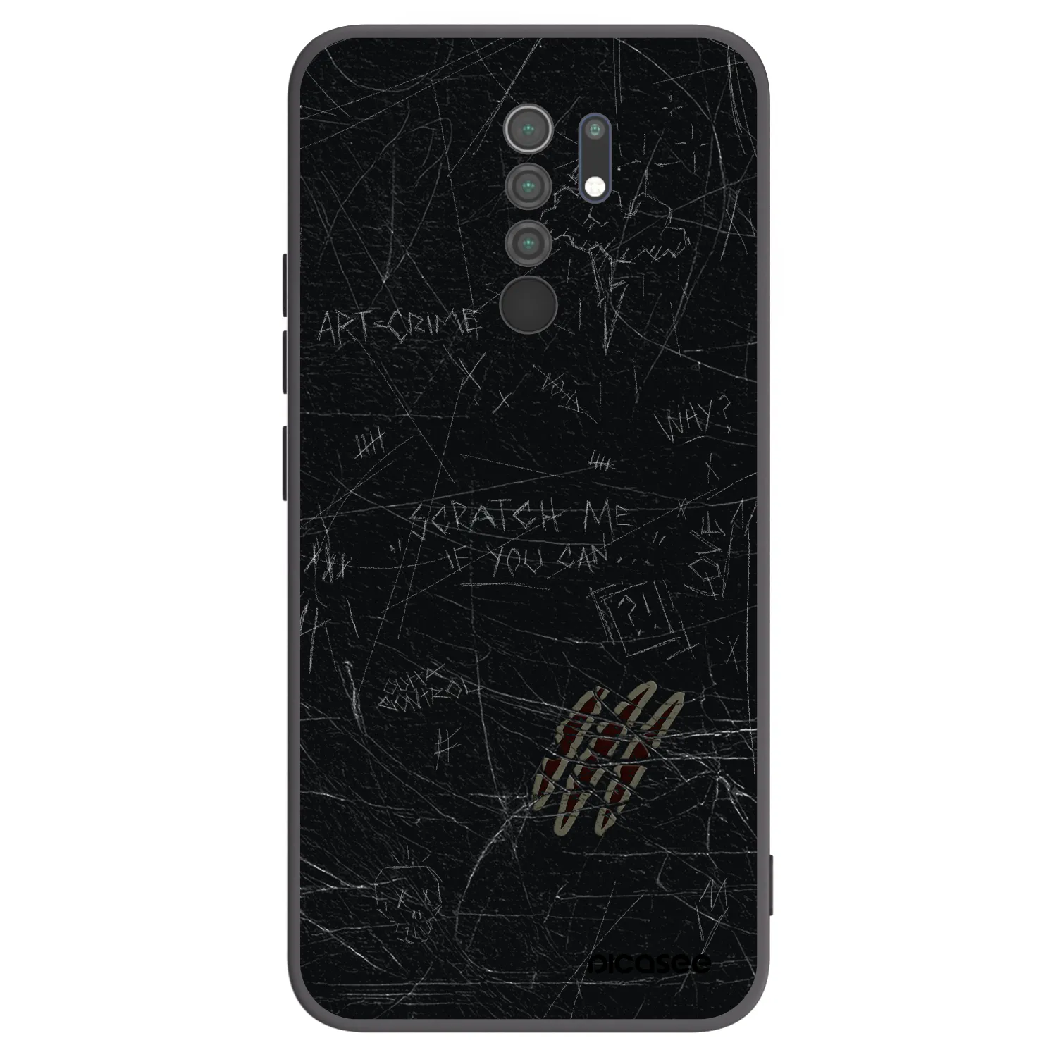 Picasee silikonový černý obal pro Xiaomi Redmi 9 - SCRATCH
