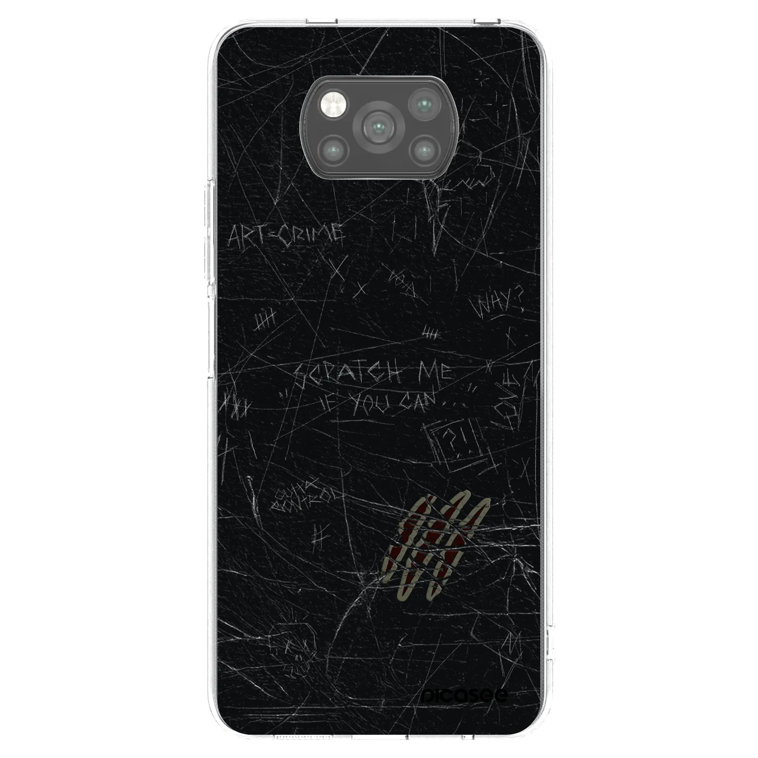 Picasee silikonový černý obal pro Xiaomi Poco X3 - SCRATCH