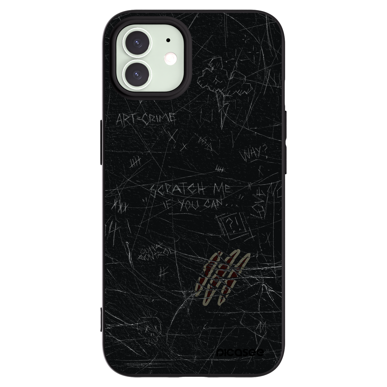 Picasee silikonový černý obal pro Apple iPhone 12 Pro - SCRATCH
