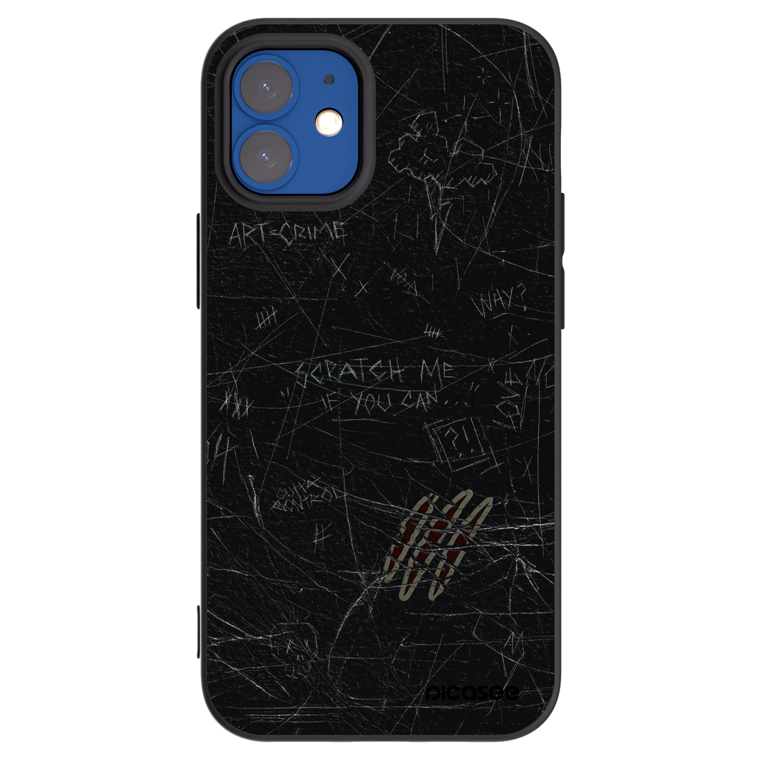 Picasee silikonový černý obal pro Apple iPhone 12 mini - SCRATCH